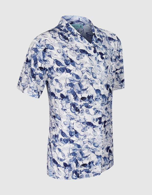 Mio Marino Mens Casual Button-Down Hawaiian Short Sleeve Shirt